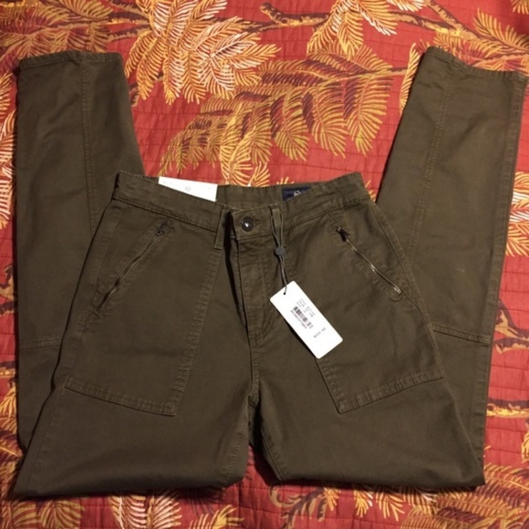 NWT AG Kinsley Jeans Sulfur Palm Green twill 26 - Picture 2 of 5